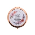 thumbnail image 1 of Ofertas Únicas 1 Pc Espejo de Maquillaje Compacto para Viajes Vacaciones Tono Rosa Dorado Metal Vidrio, 1 of 5