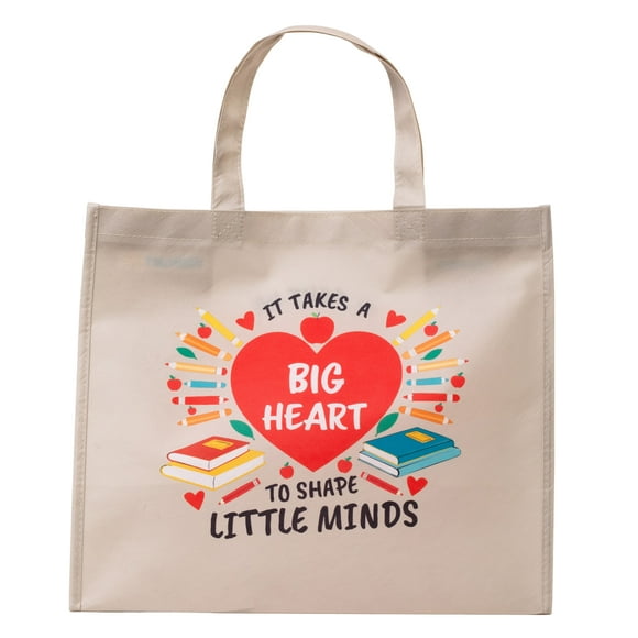 Reusable Grocery Bag with Bottle Holder , Reusable Shopping Bag for groceries, Multipurpose Tote Bag Teacher Design