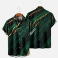 thumbnail image 4 of Camisas Para Hombre Manga Larga Regular Fit Hombres Verano Top Camisas Ocio Especial Digital Impreso Botón Camisa Casual Manga corta Top Blusa (Green, XXL), 4 of 7