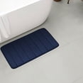 thumbnail image 2 of Semfri Navy Blue Memory Foam Bathroom Mat 20 x 32 inch Bathroom Rugs Bath Rug for Bathroom Floor Shower Tub, 2 of 6