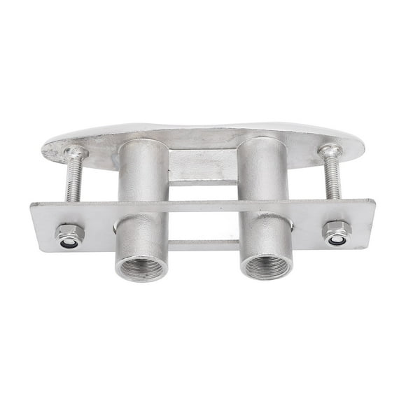 Marine Dock Cleat, Secure Installation 316 Stainless Steel Dock Mooring Cleat Polished Heavy Duty Flush Mount Boat Pull Up Deck Cleat with Backing Plate for RV
