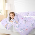 thumbnail image 4 of Erosebridal Cartoon Unicorn Girls 7 Pieces Bedding Comforter Set,Dreamy Princess Style Rainbow Full Bedding Set For Kids,Reversible, 4 of 7
