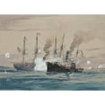 thumbnail image 3 of Worden Wood 18x14 Black Modern Framed Museum Art Print Titled - U.S.S. Pensacola and the C.S.S. Governor&nbsp;Moore, 3 of 5