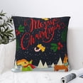 thumbnail image 4 of Wukai Merry Christmas Elk Premium Polyester Fleece Pillow Covers with Hidden Zipper Closure,Luxuriously Soft and Durable-20"x20", 4 of 7