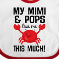 thumbnail image 4 of Inktastic My Mimi and Pops Love Me Boys or Girls Baby Bib, 4 of 4