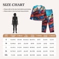 thumbnail image 4 of Pofeuu Colorful Ocean Sea Turtle Print Womens Pajamas Set Long Sleeve Sleepwear Button Down Nightwear Soft Pj Lounge Sets Button Down Pajamas Women-X-Large, 4 of 7