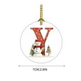 thumbnail image 2 of Christmas 2024 Ornament with Letter, Custom Name Christmas Ornament Gifts for Sister Brother, Personalized Alphabet Keepsake Hanging Xmas Tree, Customized Initial Letter Xmas Ornament Present, 2 of 9