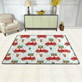 thumbnail image 2 of SKYSONIC Red Christmas Car Non-Slip Area Rug, Snowflakes Gifts Floor Carpet Comfort Floor Mats Decor for Indoor Front Porch Living Room Bedroom Kitchen, 36"x24", 2 of 5