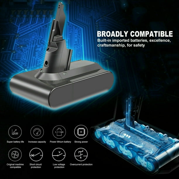 21.6V 6000mAh Replacement Battery for Dyson V7 Animal V7 Extra V7