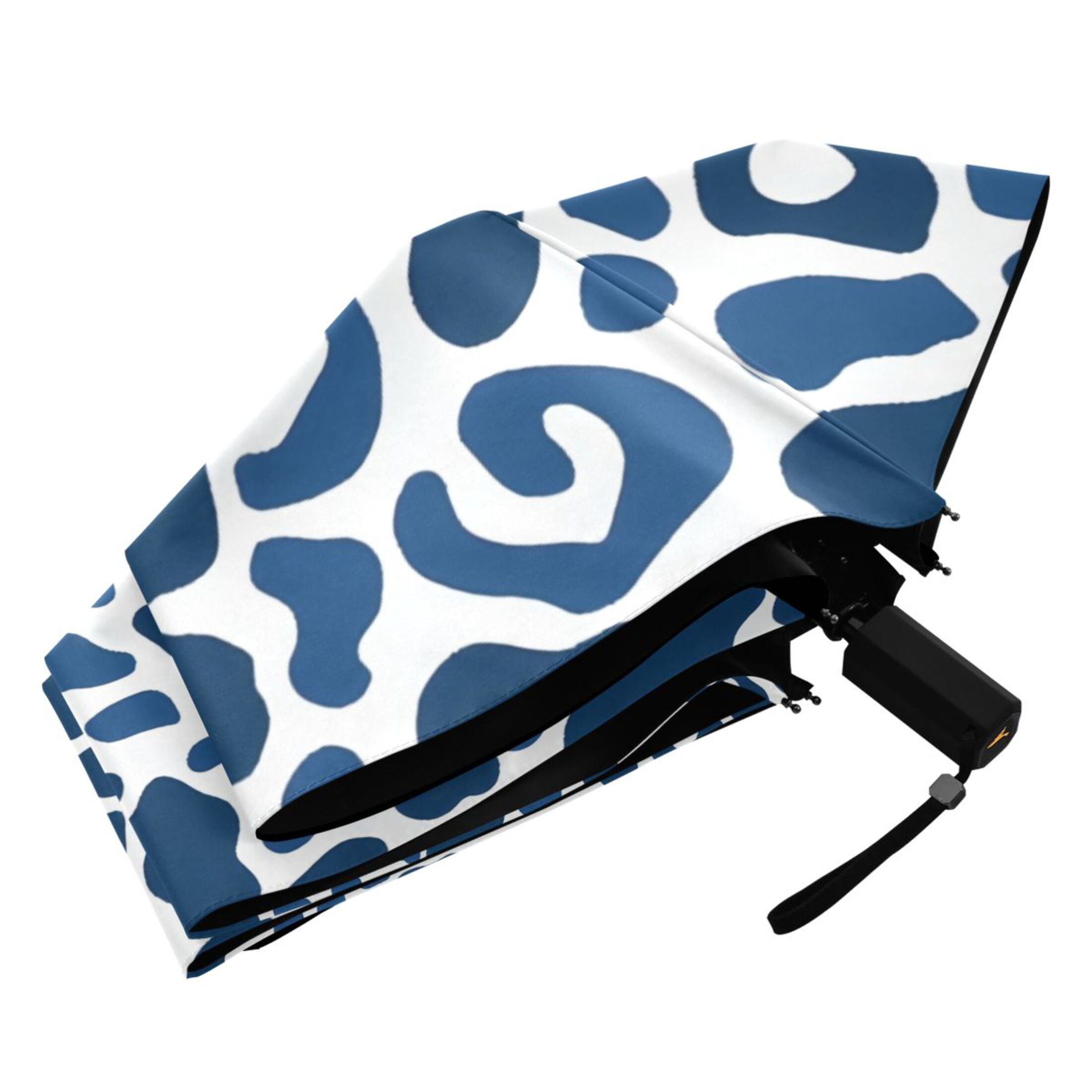 ALAZA Leopard Print-a2 UPF 50+ Compact Folding Umbrella for Rain Travel Umbrella Packable