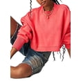 thumbnail image 2 of GXFC Women's Fall Crop Sweater Trendy Long Sleeve Stripe Knit Pullovers Loose Knitwear Tops for Women Teen Girls Juniors, 2 of 4