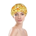 thumbnail image 2 of Autumn Cute Corgi Dog Funny Leaves Shower Cap, Reusable Bath Hair Hat for all Hair Lengths Hair Cover with Elastic Band Double Waterproof Layers Bathing Hat, 2 of 5