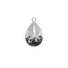 Swarovski Crystal Fancy Stone Pendant Setting, Fits #4320 Pear 14x10mm, 1 Piece, Rhodium Plated