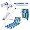 thumbnail image 3 of Nightcore 3-Piece Beach Chairs Set for Adults, Adjustable Lawn Chair with Side Table for Outdoor Relaxing & Sun Tanning, Portable & Folding Recline Chaise Lounge for Beach, Patio, Camping (Stripe), 3 of 9