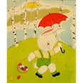 thumbnail image 2 of Anthropomorphic bunny with an umbrella totes Easter eggs Poster Print (24 x 36), 2 of 4