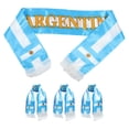 thumbnail image 2 of 4 bufandas tradicionales de punto de fútbol para aficionados de la selección nacional, bufanda de fútbol para eventos deportivos, accesorio de porristas, bufanda con diseño de la bandera de Argentina., 2 of 6