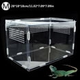 thumbnail image 2 of Reptile Terrarium Small Animal Habitat Clear Transparent Enclosure Sturdy Durable Feeding Transport Cage for, 2 of 7