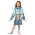 thumbnail image 2 of BZSMCE Bathrobes Belt Hooded Tiger’s Graceful Pursuit Creative Pattern, 2 of 8