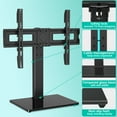 thumbnail image 4 of MOUNT PRO Universal Table Top TV Stand for 37-75" TVs, Max 600x400mm, Tabletop TV Mount with 9 Height Adjustable & Tempered Glass Base, Holds up to 88 lbs, 4 of 9