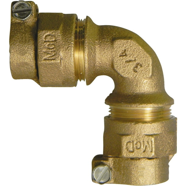 A Y Mcdonald 1 In 90 Deg Brass Elbow Cts Polyethylene Pipe Connector