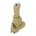 thumbnail image 1 of Perilla de cambio de marcha manual de 5 velocidades Unique Bargains con cubierta para Renault Clio II, palanca de cambios, perilla de cambio beige tono plateado cromado, plástico cuero sintético, 1 pc, 1 of 1