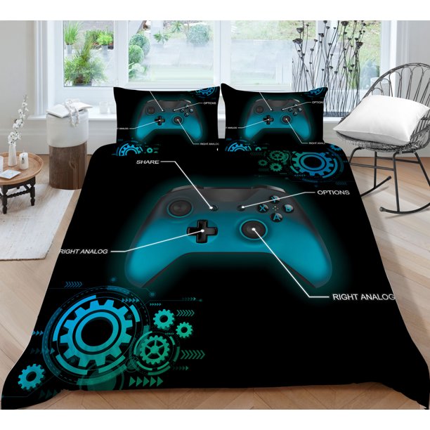 Video Games Bedding Set Colourful Queen Size Duvet Cover Boy Teens