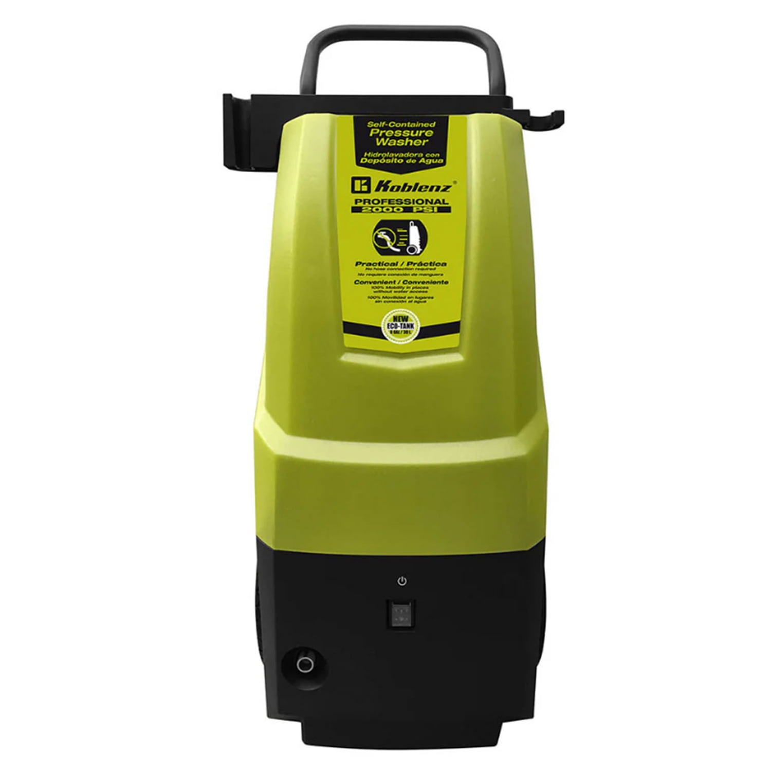 Koblenz 2,000-PSI Electric Pressure Washer with 8-Gal. Water Tank and 35-Ft. Cord, Green and Black HLT-380 V