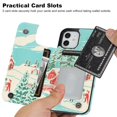 thumbnail image 3 of Funda Cartera HAOPINSH para iPhone 12 de 6.1" en Cuero PU para Navidad, 3 of 6