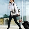 thumbnail image 5 of FORMRS Canvas Laptop Tote Bag for Women with 15.6" Computer Compartments Shoulder Handbag, Gray Cute Cats, 5 of 7