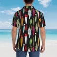 thumbnail image 6 of Daiia Colorful Fishing Lures Hawaiian Shirt for Men Gentle Cotton Regular Short Sleeve Casual-Small, 6 of 9