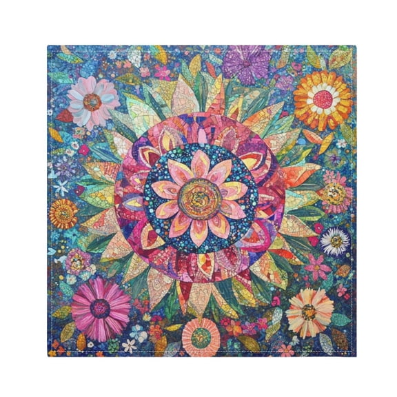Qxltty Colorful Blooms Floral Napkins 20×20in Perfect for Parties Dinners Weddings Cocktail Housewarming Cloth Napkins Set of 6