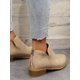thumbnail image 2 of Women Black Zipper Back Boots, Point Toe Chunky Heeled Boots, 2 of 4