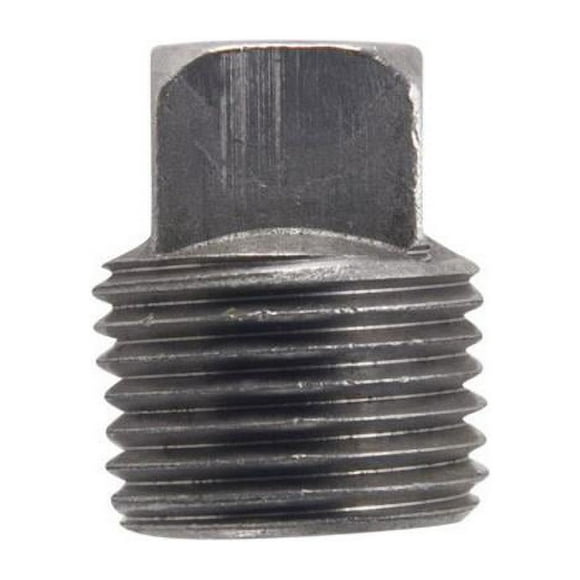 Billco 753288000407 0.50 in. Steel Square Head Plug - Black - pack of 5