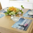 thumbnail image 4 of Ambesonne Lotus Flower Place Mats Set of 4, Harmony, Standard Size, Grey Blue Pink, 4 of 6