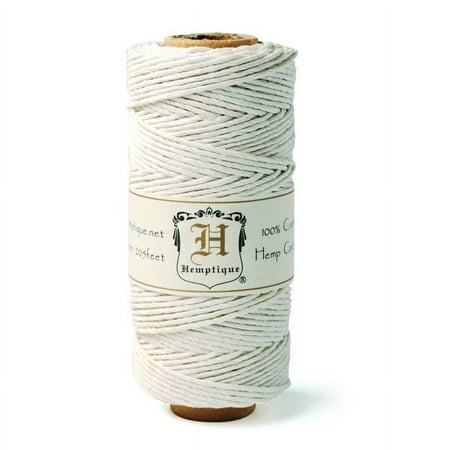 UPC: 0091037029300 | Hemptique Hemp Cord Spool  20 lb.  White