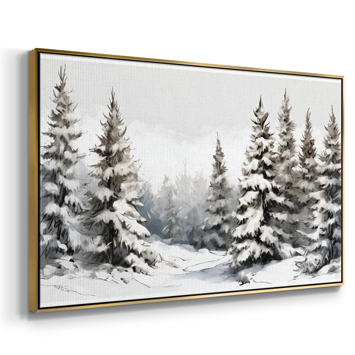 Vintage Landscape-CXCIII By Wexford Home Framed in Gold Wood Gallery Wrapped Canvas 17 in. x 25 in.