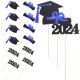 thumbnail image 2 of GOOHOCHY Juego de 5 decoraciones para mesa de graduación, palitos para centro de mesa de fiesta de graduación, decoración de felicitaciones de graduación, 2 of 8