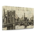 thumbnail image 2 of "Vintage Ny Brooklyn Bridge Skyline" By Michael Mullan, Gallery Wrap Canvas, 2 of 2