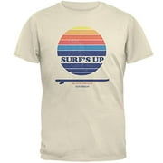 Surf's Up Black's Beach San Diego Natural Adult T-Shirt - 2X-Large