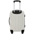 thumbnail image 6 of Travelers Club 20" Expandable Hard Side Spinner Rolling Carry-on Luggage, Moonbeam White, 6 of 11