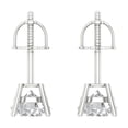 thumbnail image 2 of 2 ct Round Cut Brilliant Diamond Lab-Created Solitaire Stud Earrings Silver, 2 of 2