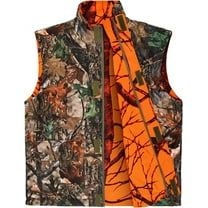 GUGULUZA Orange Camo Hunting Vest, Game Vest for Outdoor Fishing Hiking Camping Mountaineering, M