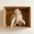 thumbnail image 4 of Woolly Mammoth Plush Toy - Realistic Stuffed Animal for Anxiety Relief & Sleep, Soft Educational Prehistoric Gift for Kids & Toddlers Yellow, 4 of 7