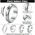 thumbnail image 3 of Stainless Steel Fidget Anxiety Ring for Women Men Fidget Spinner Rings Moon Star Celtic Stress Relieving Spinning Ring Wedding Band Rings Set,4-6Pcs, 3 of 10