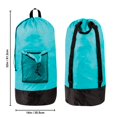 thumbnail image 4 of Laundry Bag Backpack with Straps, Heavy Duty for College Students, Travel | Portable Laundry Hamper Bags - Turquoise, 4 of 7