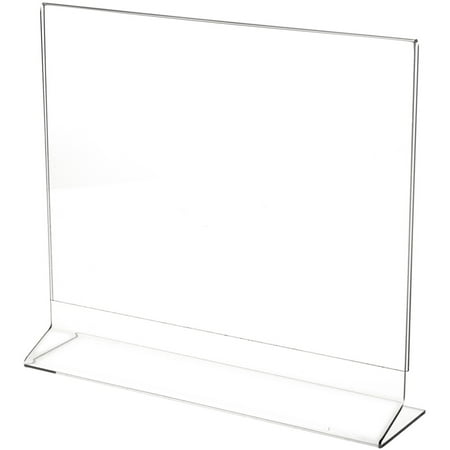 Plymor Clear Acrylic Sign Display / Literature Holder (Side-Load), 11" W x 8.5" H (3 Pack)