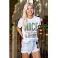 thumbnail image 3 of Christmas Nice Until Proven Naughty Plus Size Crewneck Graphic Tee Shirt Brisco Brands 3X, 3 of 5