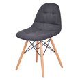 thumbnail image 2 of Costway Set of 2 Mid Century Style Upholstered DSW Dining Side Chair Wood Legs, 2 of 8