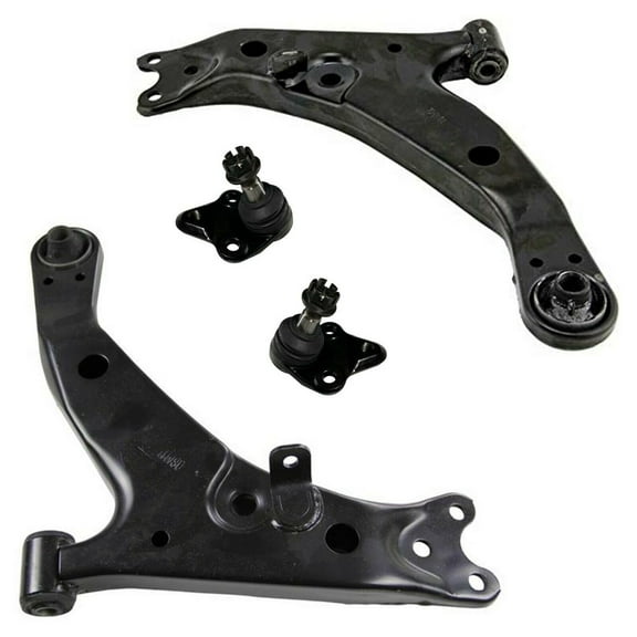 4 Pc Suspennsion Front Lower Control Arm   Lower Ball Joints Set Fits select: 1996-2002 TOYOTA COROLLA, 1998-2002 CHEVROLET GEO PRIZM