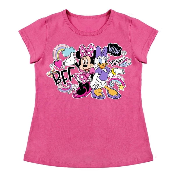 Playera Para Niña Disney Minnie Mouse Cuello Redondo Manga Corta Talla 10 Rosa